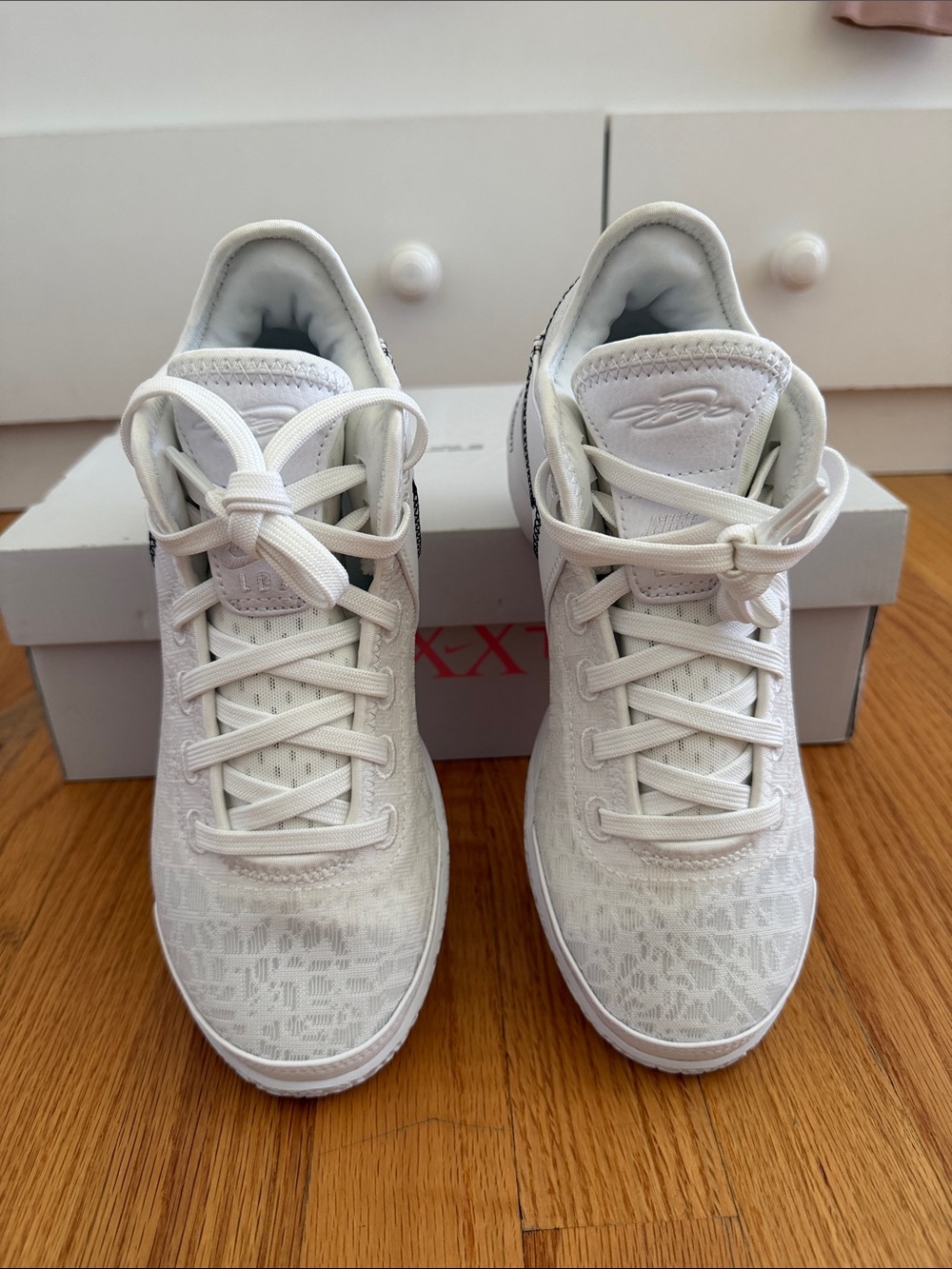 White Low-Top Sneakers - Lace-Up Casual Shoes